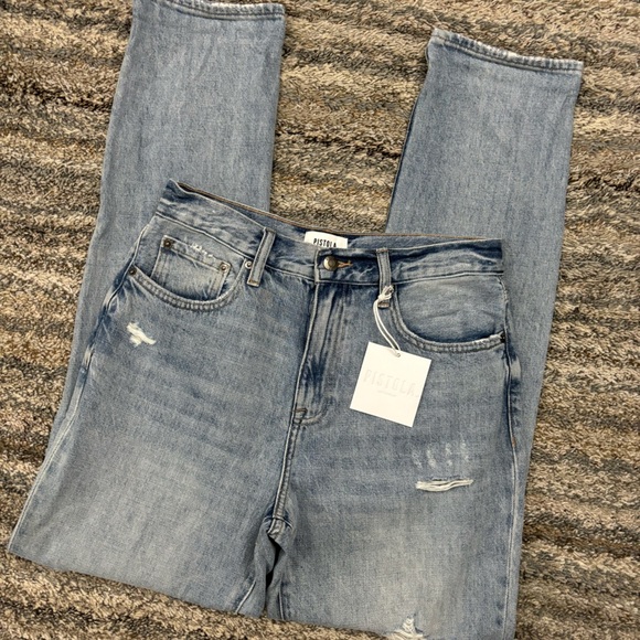 NWT Pistola Presley High Rise Relaxed Roller Jeans in Primetime Sz 27 Revolve - - Picture 16 of 16